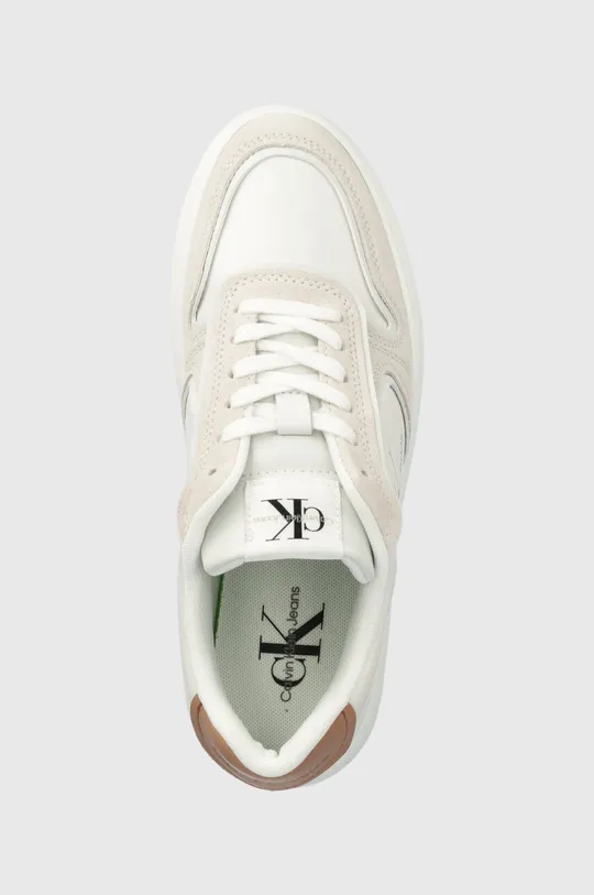 λευκό Δερμάτινα αθλητικά παπούτσια Calvin Klein Jeans CASUAL CUPSOLE IRREGULAR LINES W