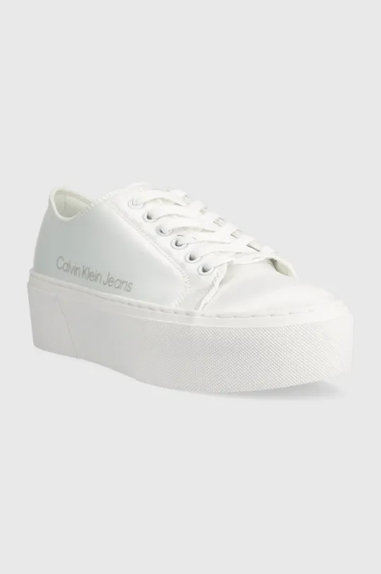 Кросівки Calvin Klein Jeans FLATFORM+ CUPSOLE SATIN білий