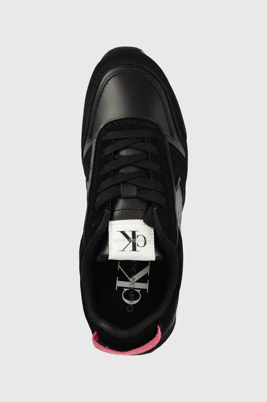 μαύρο Δερμάτινα αθλητικά παπούτσια Calvin Klein Jeans TOOTHY RUNNER IRREGULAR LINES W