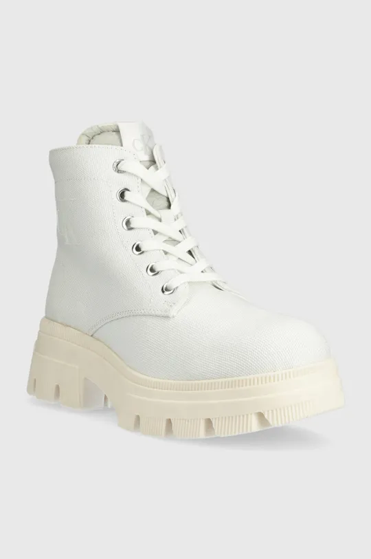 Calvin Klein Jeans stivaletti alla caviglia CHUNKLY BOOT VINTANGE TONGUE bianco
