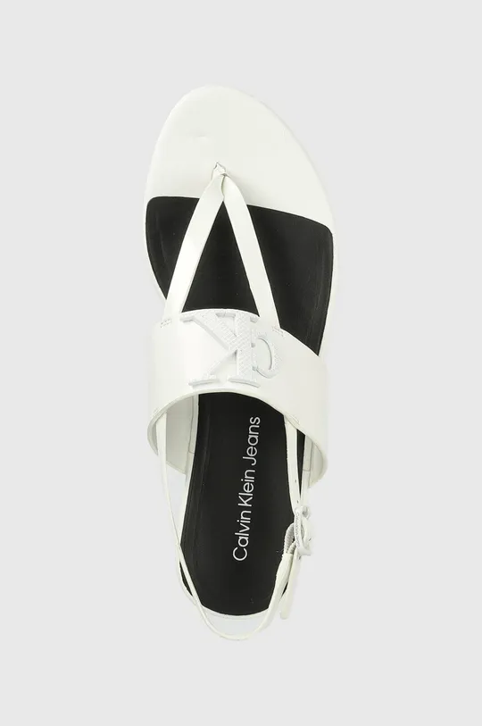 λευκό Δερμάτινα σανδάλια Calvin Klein Jeans FLAT SANDAL HW