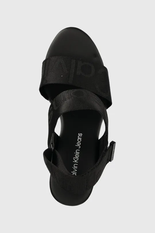 čierna Sandále Calvin Klein Jeans WEDGE SANDAL WEBBING