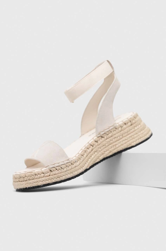 бежевый Сандалии Calvin Klein Jeans SPORTY WEDGE ROPE SU CON Женский