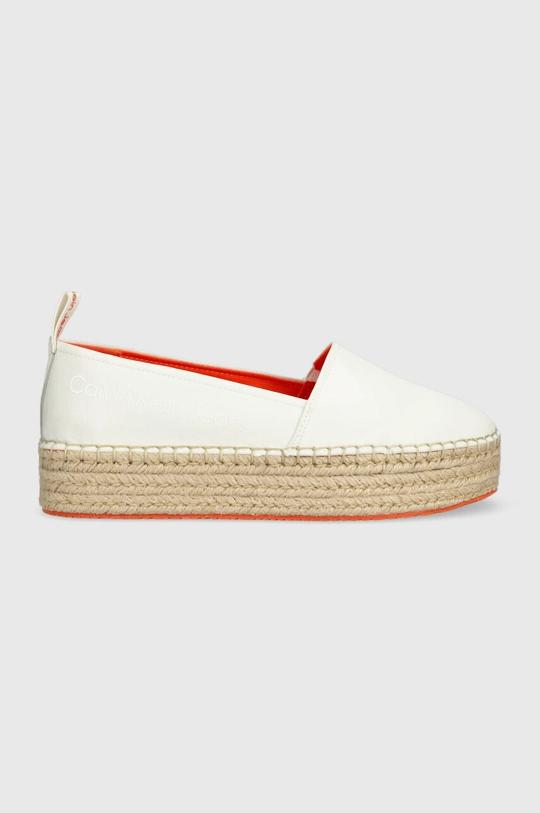 biały Calvin Klein Jeans espadryle FLATFORM ESPADRILLE SOFT NY Damski