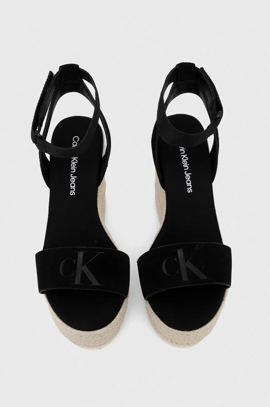 Semišové sandále Calvin Klein Jeans WEDGE SANDAL SU CON 