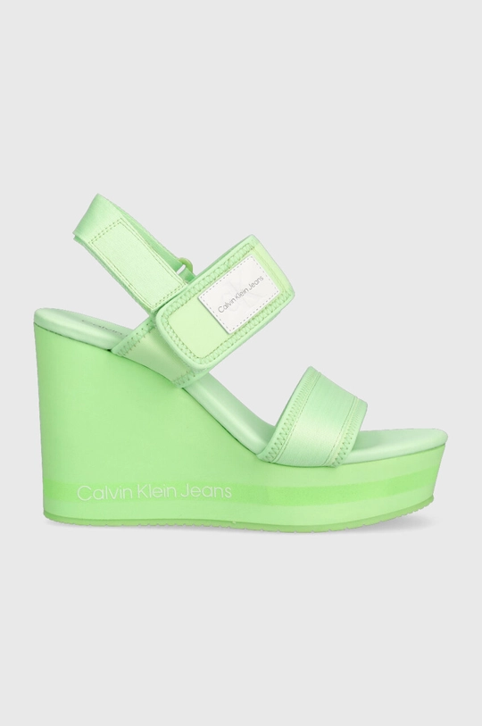 зелёный Сандалии Calvin Klein Jeans WEDGE SANDAL BADGE Женский