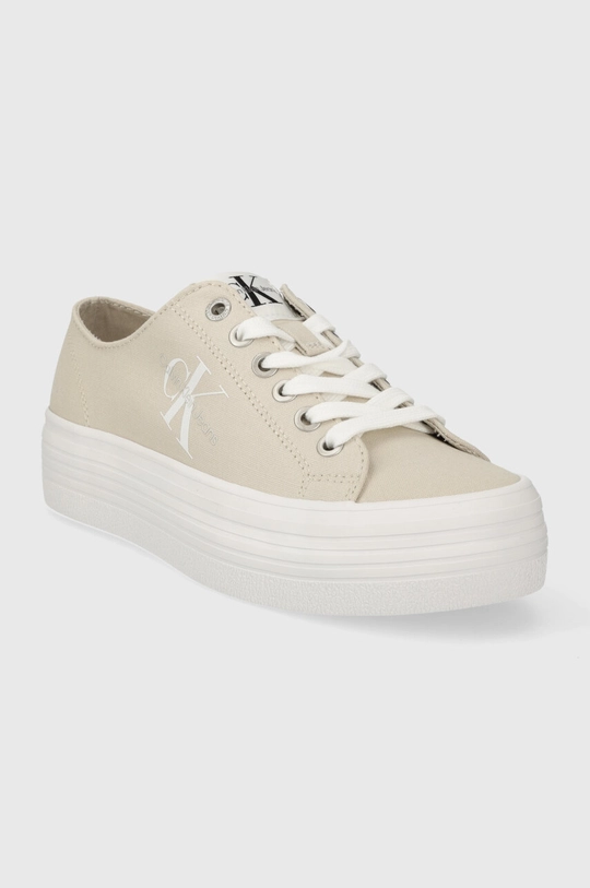 Calvin Klein Jeans tenisówki VULC FLATFORM ESSENTIAL MONO beżowy