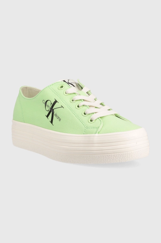 Calvin Klein Jeans scarpe da ginnastica VULC FLATFORM ESSENTIAL MONO verde