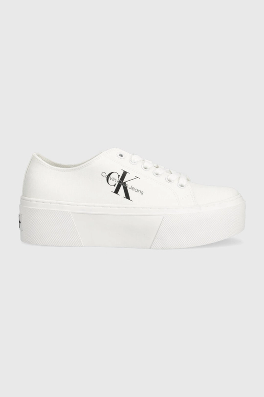 bianco Calvin Klein Jeans scarpe da ginnastica FLATFORM+ CUPSOLE LOW TXT Donna