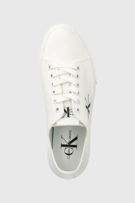 biały Calvin Klein Jeans tenisówki FLATFORM+ CUPSOLE LOW TXT