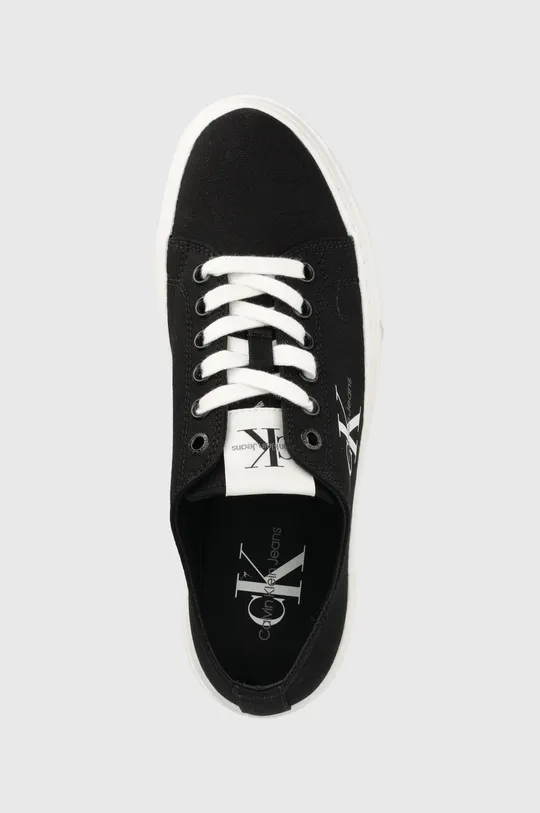 μαύρο Πάνινα παπούτσια Calvin Klein Jeans FLATFORM+ CUPSOLE LOW TXT FLATFORM+ CUPSOLE LOW TXT