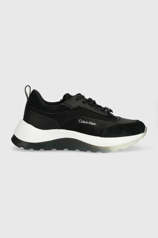 czarny Calvin Klein sneakersy RUNNER LACE UP - LTH/SAT Damski