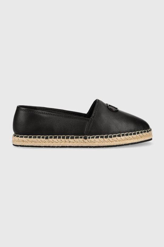 μαύρο Δερμάτινες εσπαντρίγιες Calvin Klein ESPADRILLE W/HW Γυναικεία