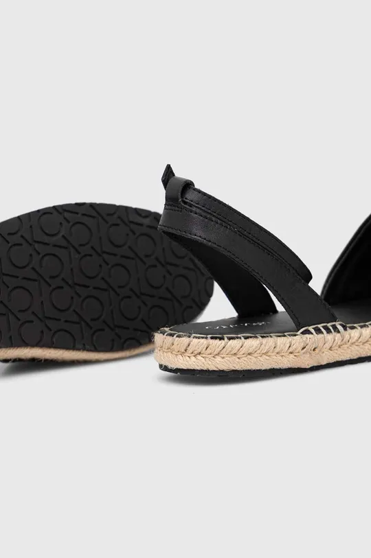 Calvin Klein espadryle skórzane ESPADRILLE HYBRID W/HW Damski