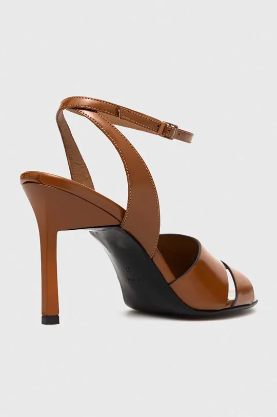 Usnjeni sandali Calvin Klein GEO STIL SANDAL 90HH  Zunanjost: Naravno usnje Notranjost: Naravno usnje Podplat: Sintetični material