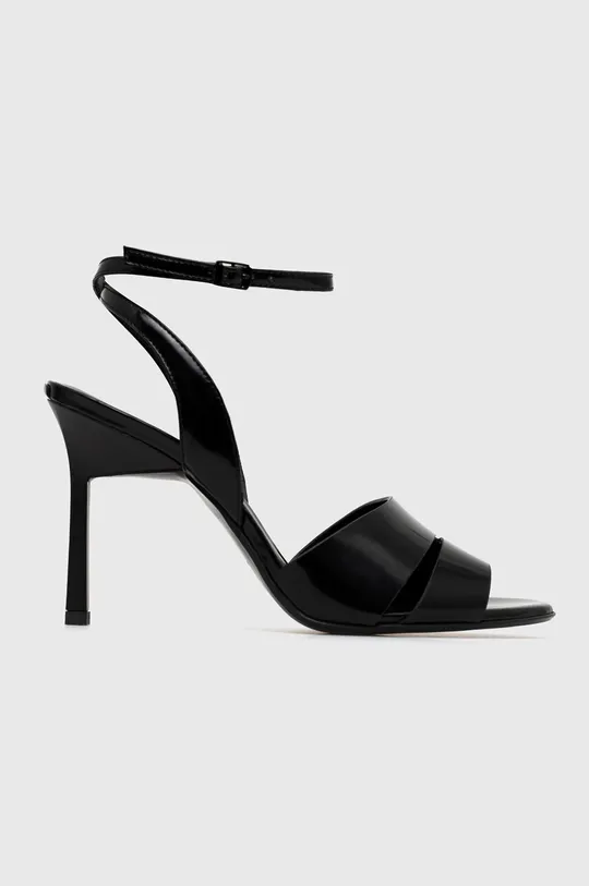črna Usnjeni sandali Calvin Klein GEO STIL SANDAL 90HH Ženski