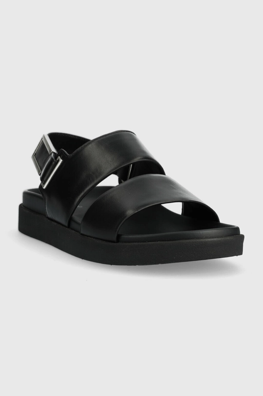 Calvin Klein sandały skórzane ADJ SANDAL W/HW czarny