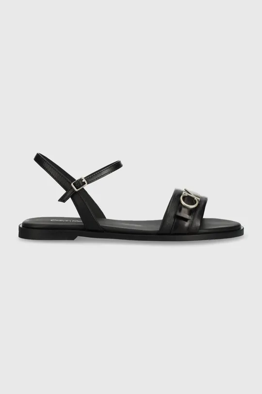 μαύρο Δερμάτινα σανδάλια Calvin Klein ALMOND SANDAL W/HW Γυναικεία