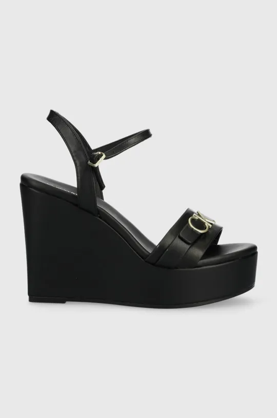 crna Kožne sandale Calvin Klein WEDGE 70HH W/HW Ženski