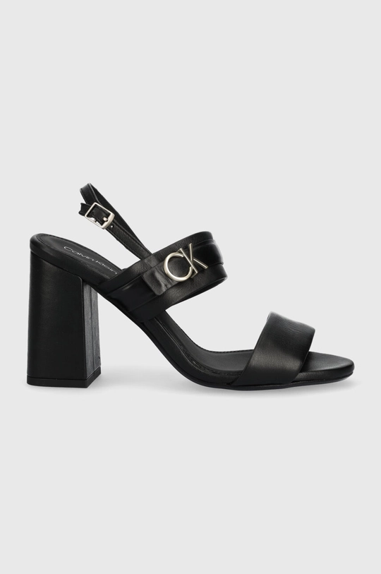 μαύρο Δερμάτινα σανδάλια Calvin Klein BLOCK HL SANDAL 85HH W/HW Γυναικεία