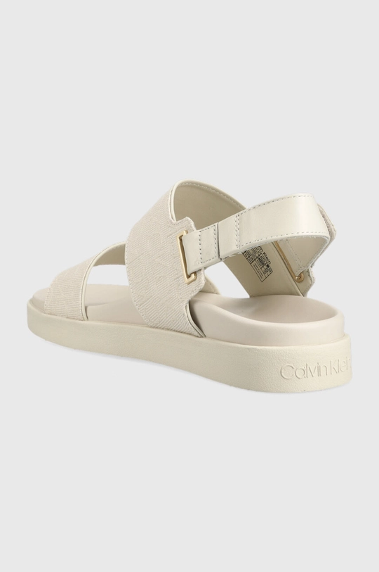 Sandali Calvin Klein ADJ SANDAL W/HW - JQ  Zunanjost: Tekstilni material, Naravno usnje Notranjost: Naravno usnje Podplat: Sintetični material