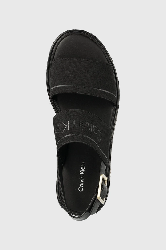 Σανδάλια Calvin Klein FLATFORM WEDGE - HE μαύρο HW0HW01497