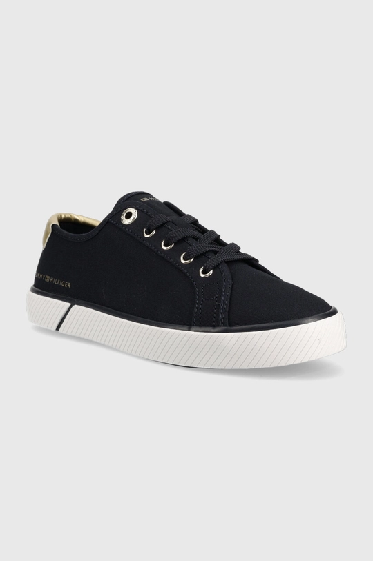 Tenisky Tommy Hilfiger LACE UP VULC SNEAKER tmavomodrá