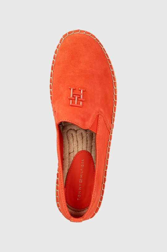 oranžna Espadrile iz semiša Tommy Hilfiger TH SUEDE FLATFORM ESPADRILLE