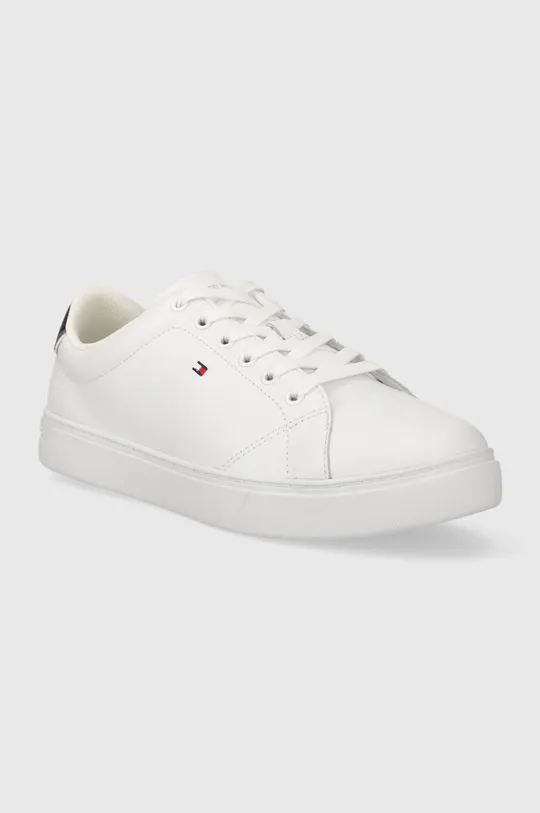 Tommy Hilfiger sneakersy skórzane ESSENTIAL COURT SNEAKER biały