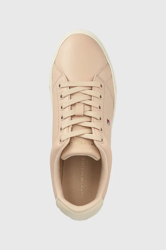 бежевий Шкіряні кросівки Tommy Hilfiger ESSENTIAL COURT SNEAKER