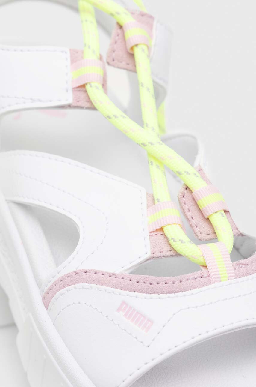 white Puma sandals Mayze Sandal Laces Pop Wns