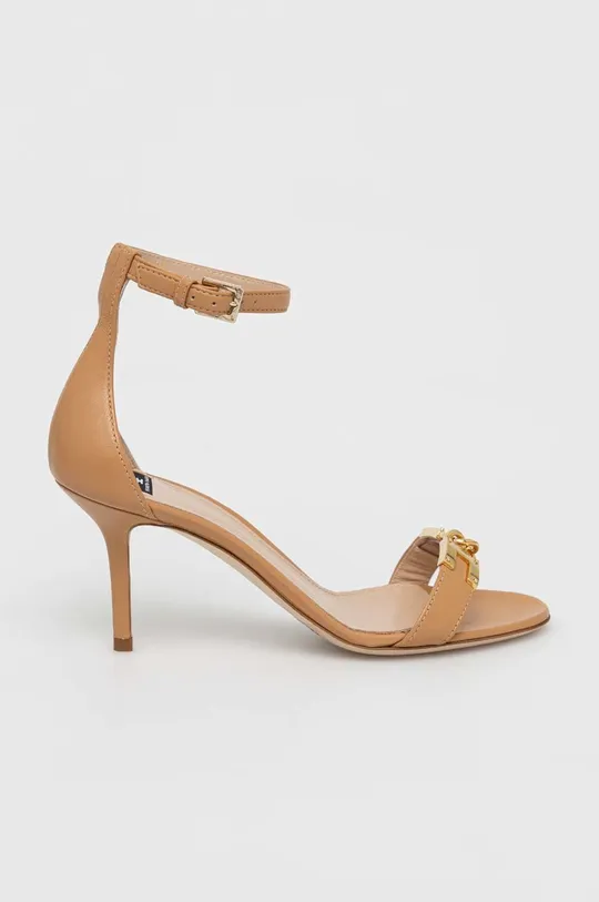 hnedá Kožené sandále Elisabetta Franchi Dámsky