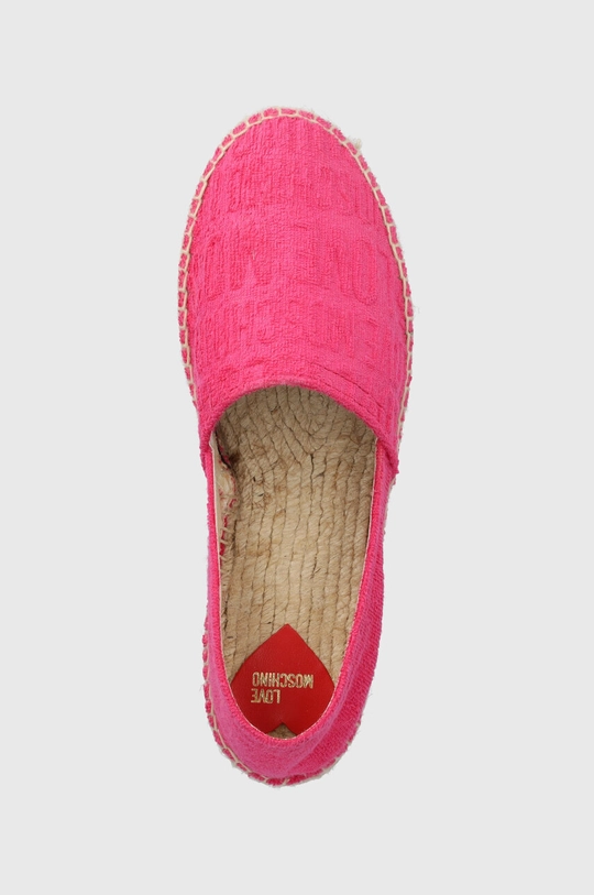 różowy Love Moschino espadryle Scarpad Espam 35