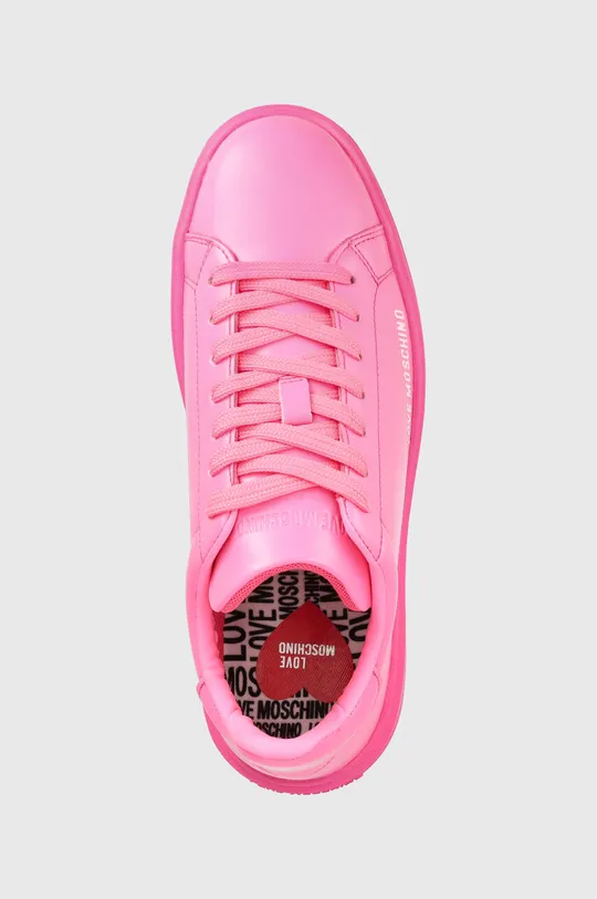 ροζ Δερμάτινα αθλητικά παπούτσια Love Moschino Sneakerd Bold 40