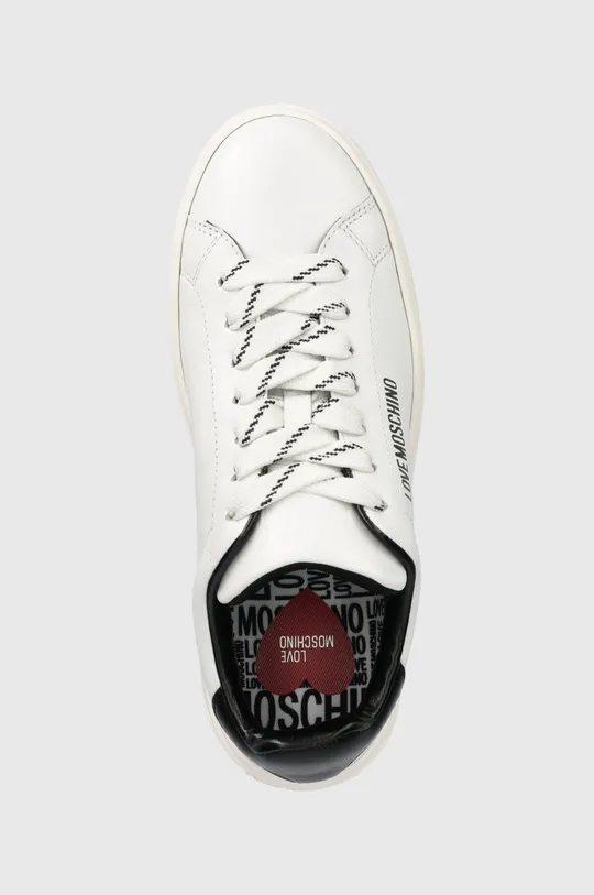biały Love Moschino sneakersy skórzane Sneakerd Bold 40
