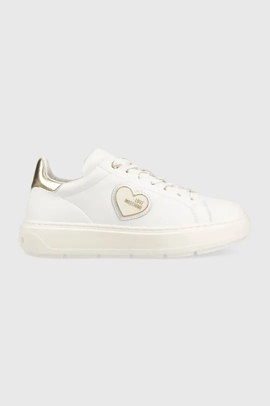 λευκό Δερμάτινα αθλητικά παπούτσια Love Moschino Sneakerd Bold 40 Γυναικεία