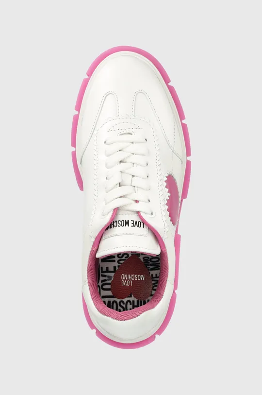λευκό Δερμάτινα αθλητικά παπούτσια Love Moschino Sneakerd Belove 65