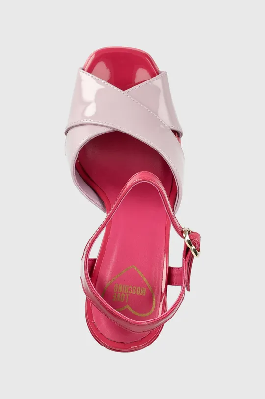 ružová Kožené sandále Love Moschino San Lod Quadra 120