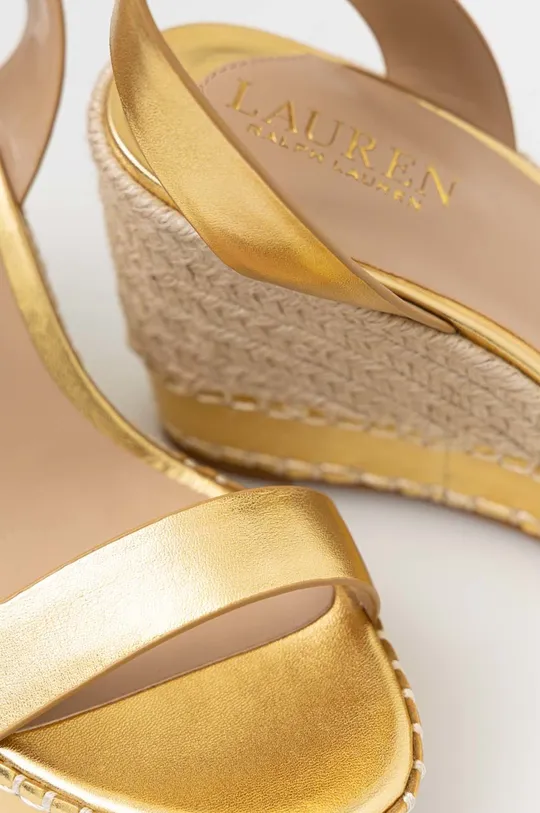 zlatá Kožené sandále Lauren Ralph Lauren 802898505001