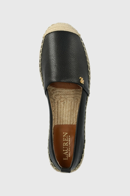 czarny Lauren Ralph Lauren espadryle skórzane Cameryn IV