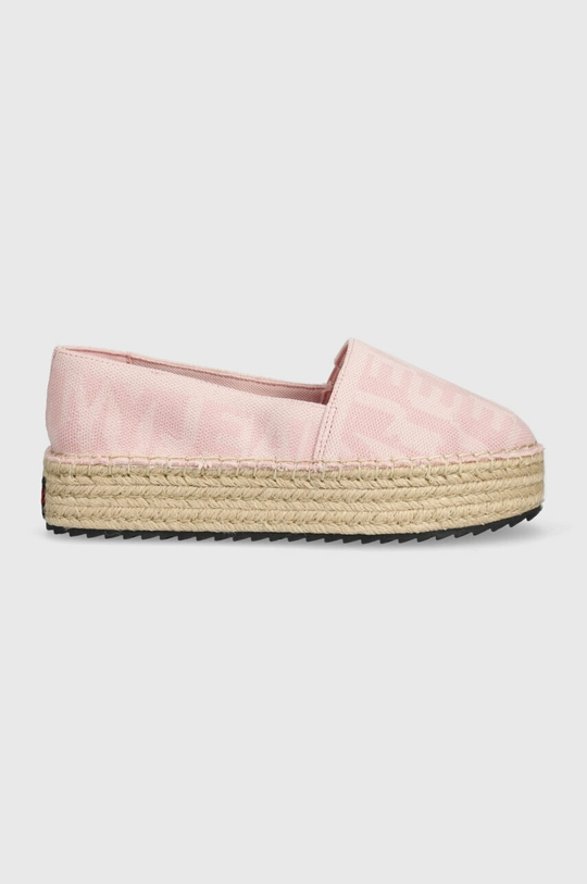 roza Espadrile Tommy Jeans LOGOMANIA ESPADRILLE Ženski