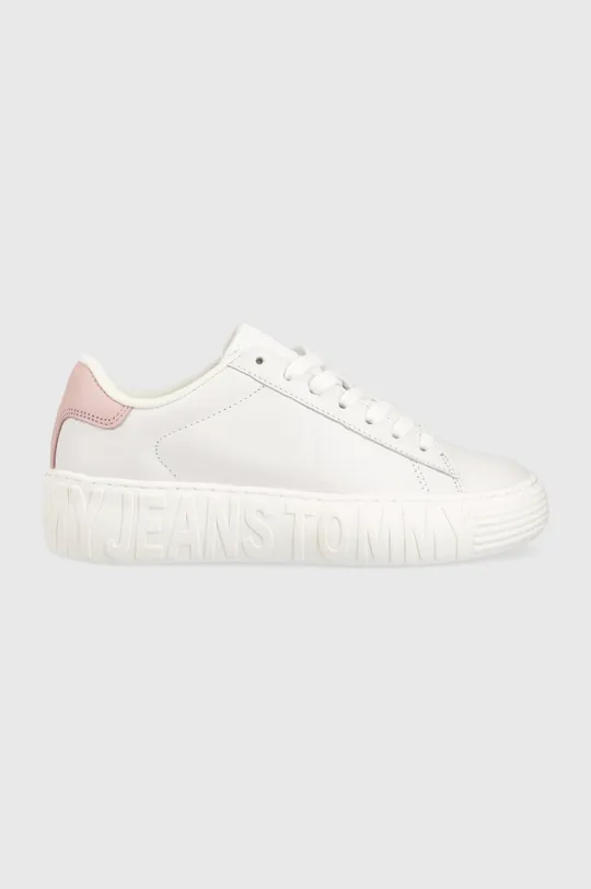 λευκό Δερμάτινα αθλητικά παπούτσια Tommy Jeans NEW CUPSOLE LEATHER Γυναικεία