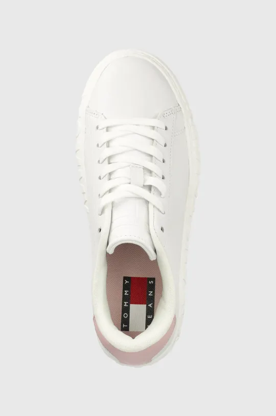 biały Tommy Jeans sneakersy skórzane NEW CUPSOLE LEATHER