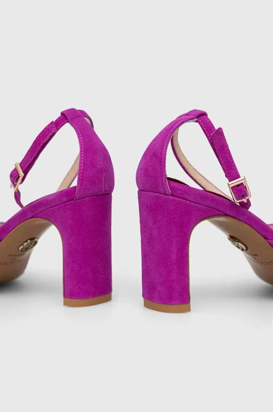 fialová Semišové sandále Baldowski