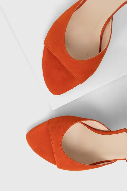 arancione Baldowski sandali in camoscio