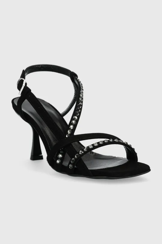 Semišové sandále Pinko Anais čierna