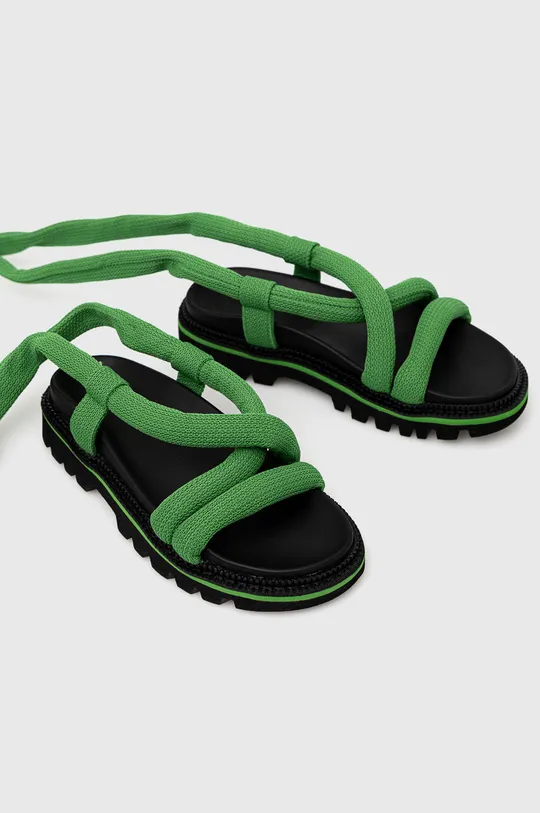 Σανδάλια Tommy Jeans CHUNKY SANDAL πράσινο