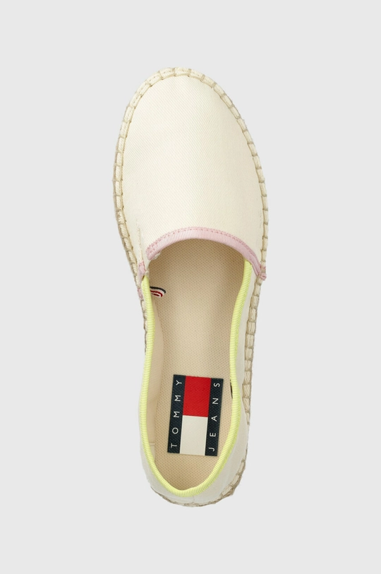 beżowy Tommy Jeans espadryle FLATFORM ESPADRILLE