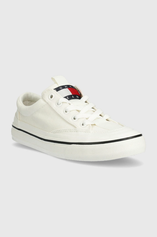 Πάνινα παπούτσια Tommy Jeans WMNS LONG LACE UP V.CANVAS ESS λευκό