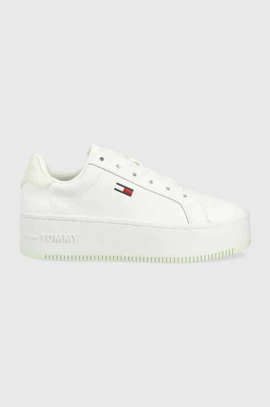 λευκό Δερμάτινα αθλητικά παπούτσια Tommy Jeans FLATFORM SEASONAL Γυναικεία